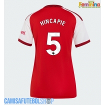 Camisa de time de futebol Arsenal Piero Hincapie #5 Replicas 1º Equipamento Feminina 2026-27 Manga Curta